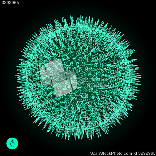 Image of 3d sphere. Technology concept. Vector illustration. 