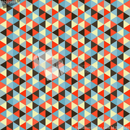 Image of Seamless geometric triangles background. Mosaic. 