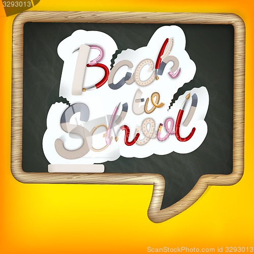 Image of Back to school sign. EPS 10