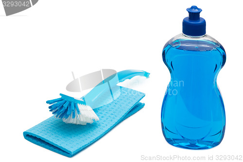 Image of Blue dish washing tools