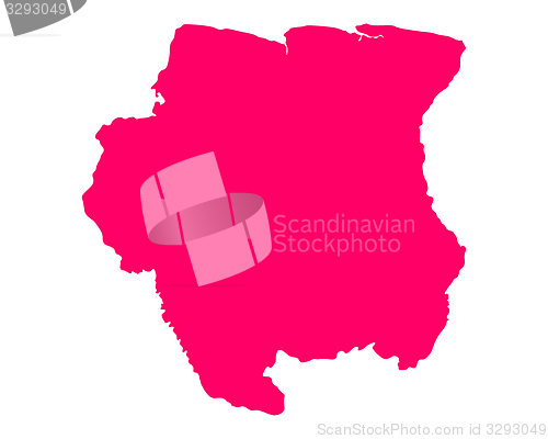 Image of Map of Suriname