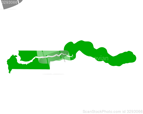 Image of Map of the Gambia