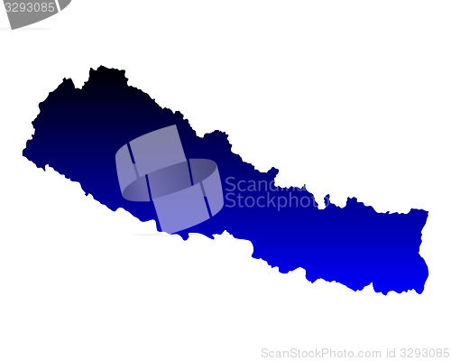 Image of Map of Nepal