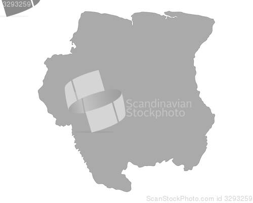 Image of Map of Suriname