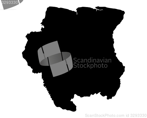 Image of Map of Suriname