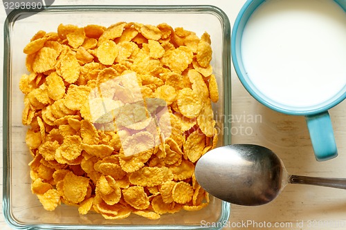 Image of Close up of cornflakes