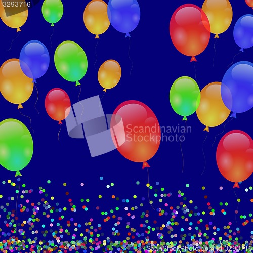 Image of Colorful Flying Balloons