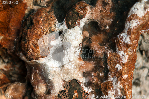 Image of Rock salt on stones 