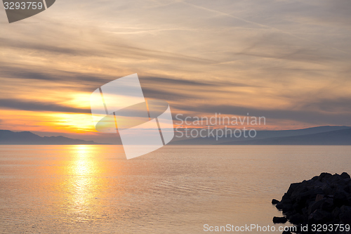 Image of Scenic view of a small island