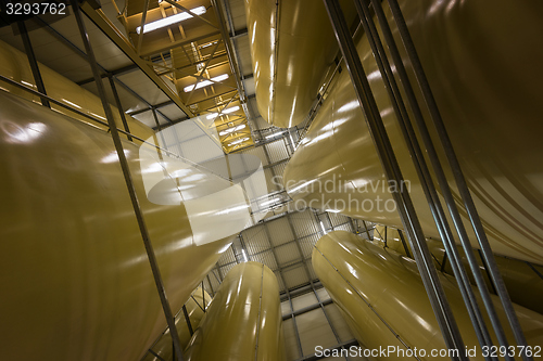 Image of Industrial interior with welded silos