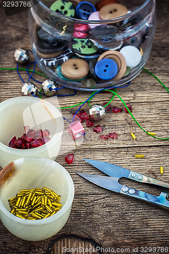 Image of set for needlework beaded