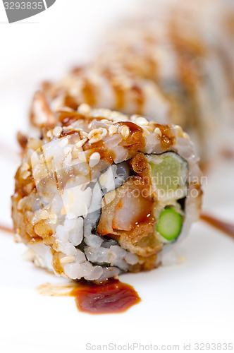 Image of fresh sushi choice combination assortment selection 