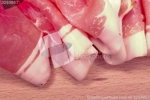 Image of sliced pork ham