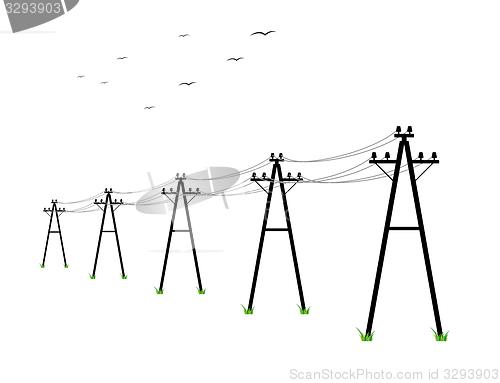 Image of high voltage power lines