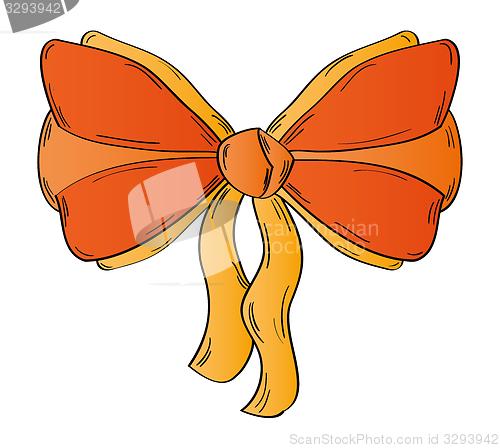 Image of ribbon on the white background