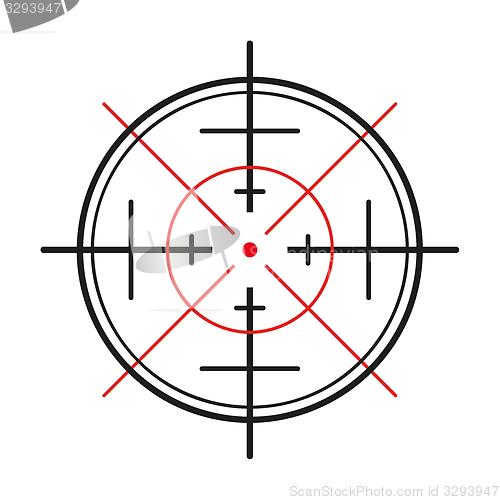 Image of crosshair on white background