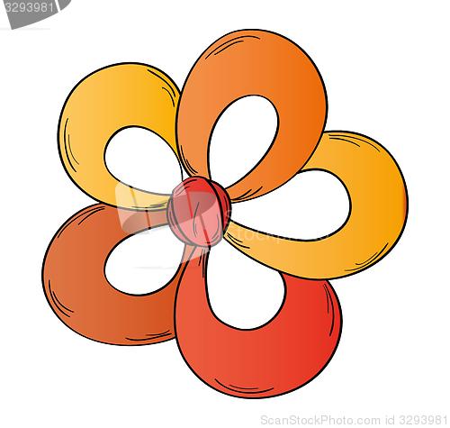 Image of ribbon on the white background