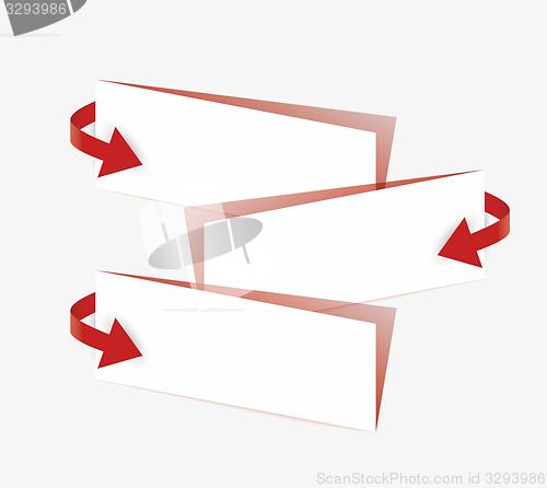 Image of arrows and papers with shadow, collection