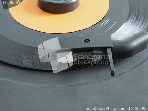 Image of Vinyl record on turntable