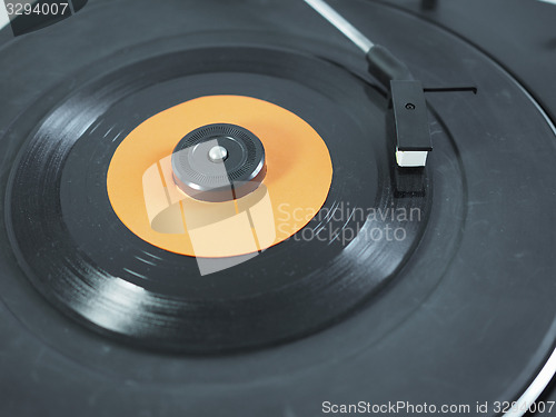 Image of Vinyl record on turntable