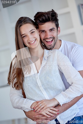 Image of happy young romantic couple have fun arelax  relax at home