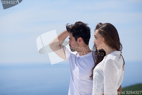 Image of happy young romantic couple have fun arelax  relax at home