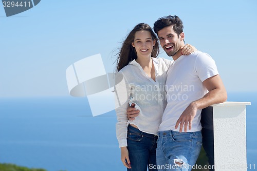 Image of happy young romantic couple have fun arelax  relax at home