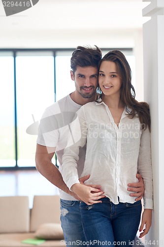 Image of happy young romantic couple have fun arelax  relax at home