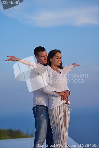 Image of happy young romantic couple have fun arelax  relax at home