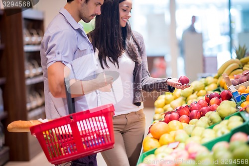 Image of couple shopping in a supermarket