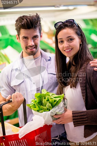 Image of couple shopping in a supermarket
