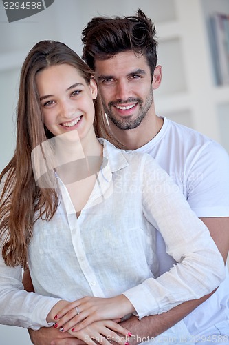 Image of happy young romantic couple have fun arelax  relax at home