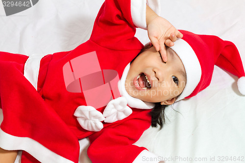 Image of Asian Chinese Santa Girl