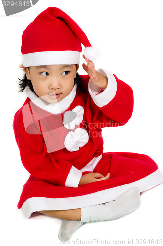 Image of Asian Chinese Santa Girl