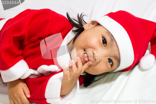 Image of Asian Chinese Santa Girl