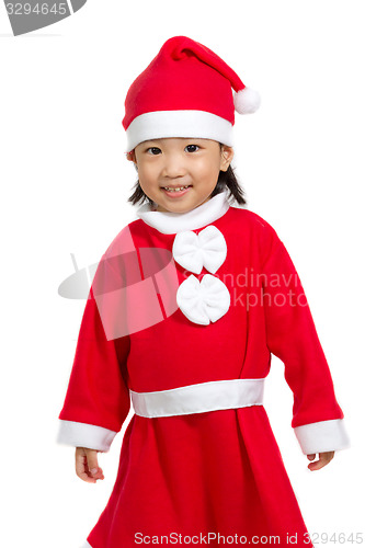 Image of Asian Chinese Santa Girl