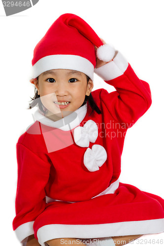 Image of Asian Chinese Santa Girl