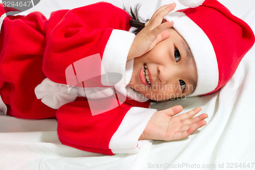 Image of Asian Chinese Santa Girl