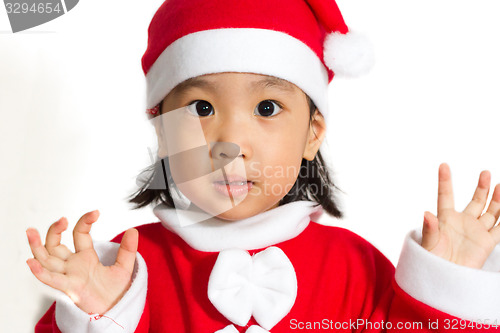 Image of Asian Chinese Santa Girl