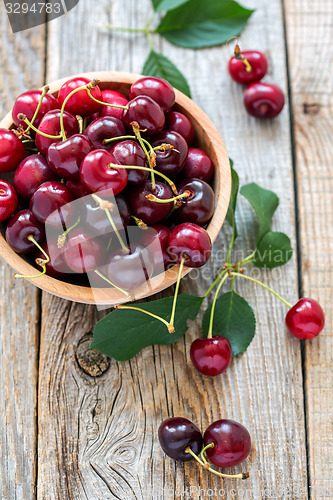 Image of Ripe cherries.