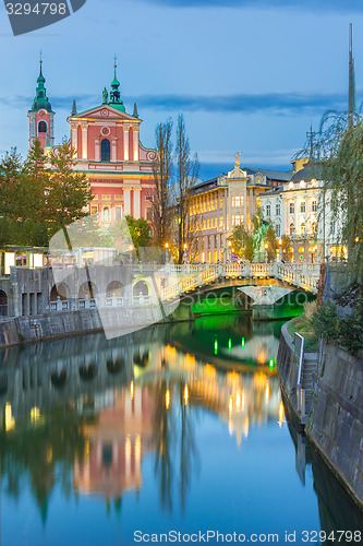 Image of Romantic medieval Ljubljana, Slovenia, Europe.