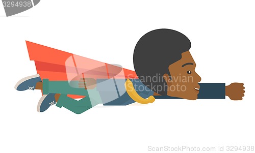 Image of Superhero black businessman