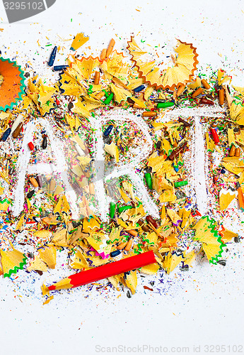 Image of ART word on the background