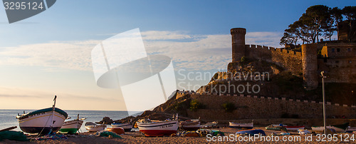 Image of Tossa de Mar, Spain, ancient fortress Vila Vella