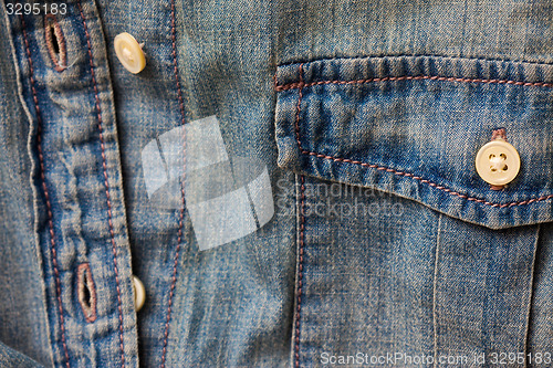 Image of jeans shirt with pocket