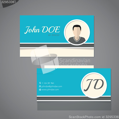 Image of Business card design with front and back side