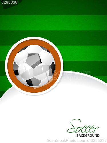Image of Soccer brochure with soccer ball sticker