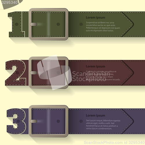 Image of Belt buckle infographic background design