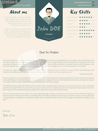 Image of Modern cover letter design with details