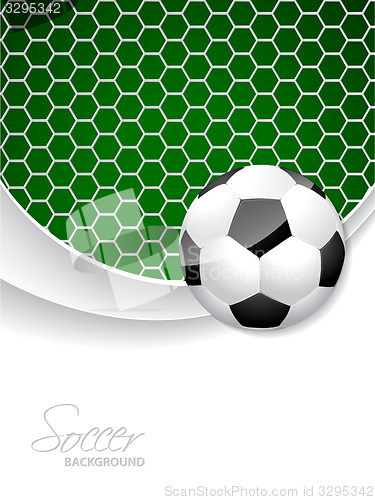 Image of Soccer brochure design with ball and net